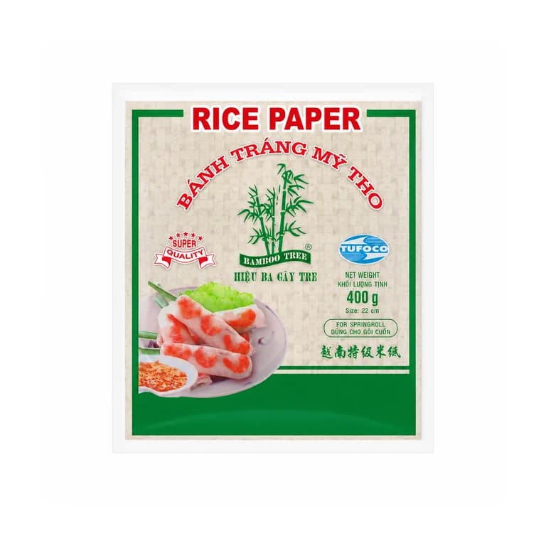 Reispapier Sommerrolle Viereckig 22cm von Bamboo Tree