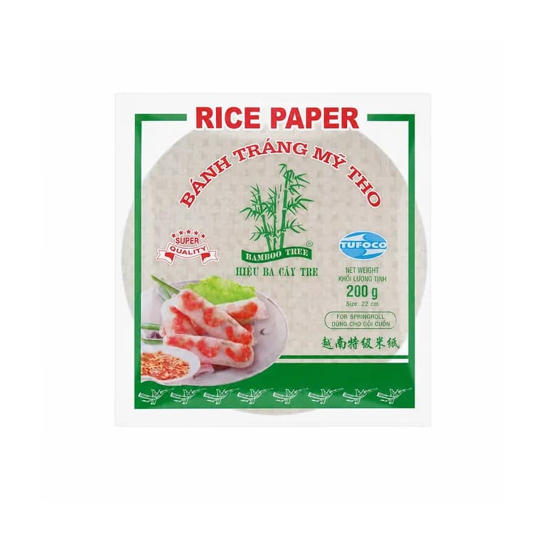 Reispapier Frühlingsrolle Rund 200cm von Bamboo Tree