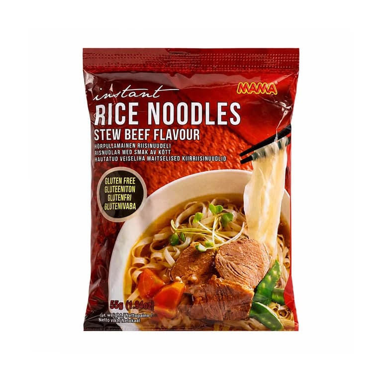 Instant Reisnudeln Beef von Mama